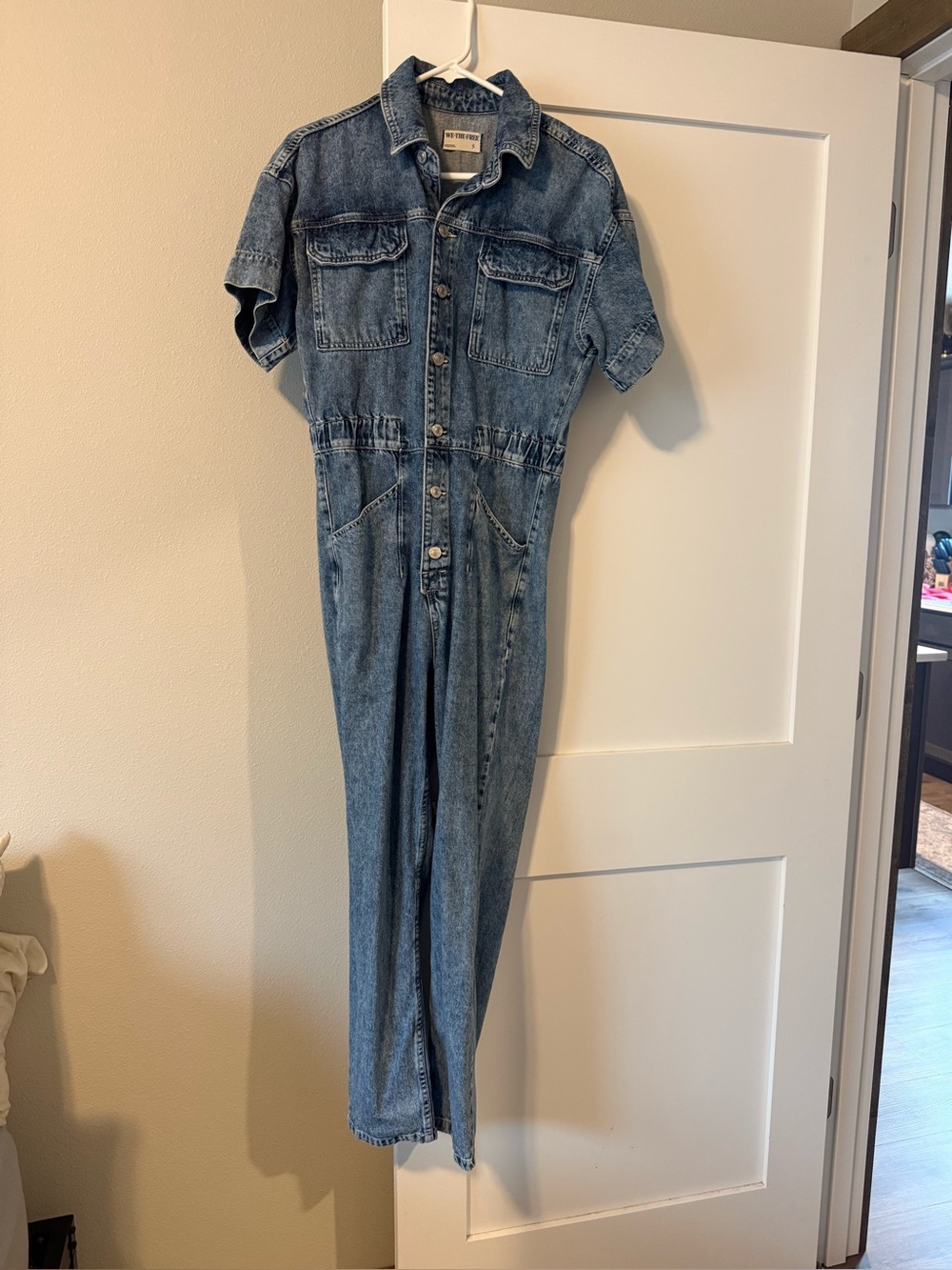 Free People Denim Jumpsuit